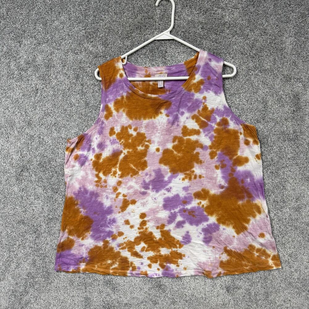 LOGO Layers Tank Top Large Tie Dye Boho Chic Festival Summer Cottagecore Indie